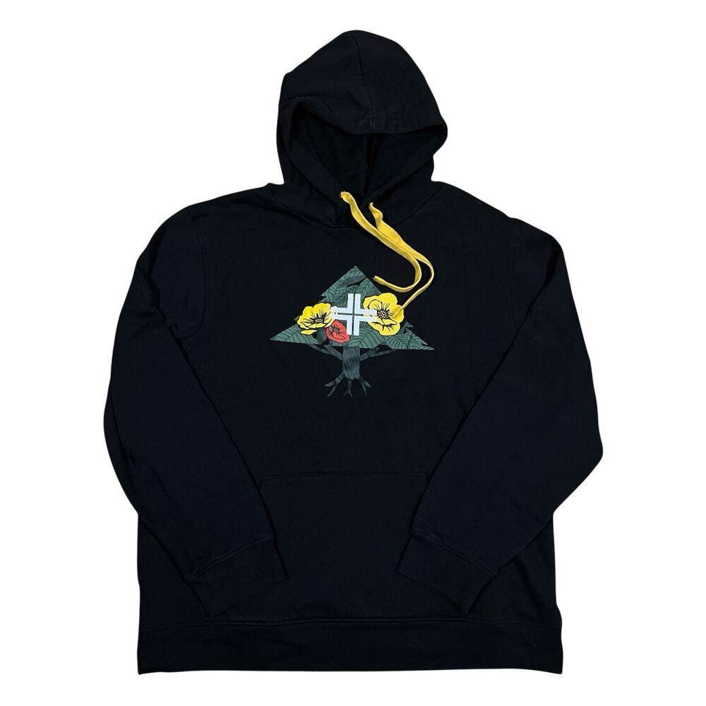 LRG Lifted Research Group Tree Logo Graphic Pullover Hoodie Size Large Y2K